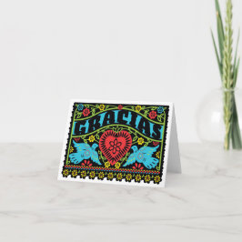 仲の良い恋人同士のPapel Picadoのメッセージカード サンキューカード