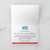 仲の良い恋人同士のPapel Picadoのメッセージカード 招待状 (内部)