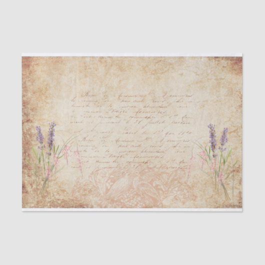 仲の良い恋人同士及び花 薄葉紙 (正面)