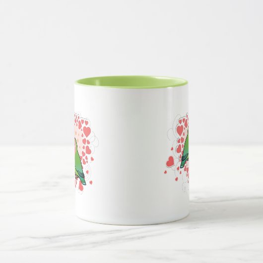 仲の良い恋人同士愛ハート マグカップ (中央)