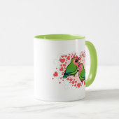 仲の良い恋人同士愛ハート マグカップ (正面右)