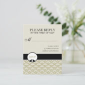 仲の良い恋人同士RSVPカードか応答カード 出欠カード (スタンド正面)