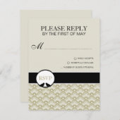 仲の良い恋人同士RSVPカードか応答カード 出欠カード (正面/裏面)