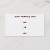 仲人の名刺: 3つのマッチ 名刺 (裏面)