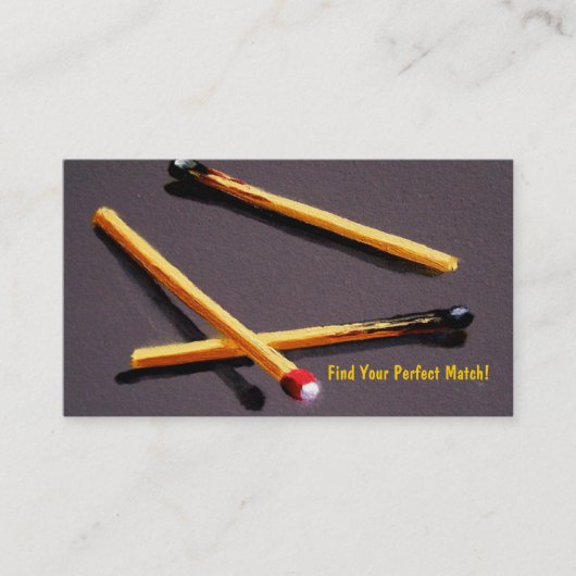 仲人の名刺: 3つのマッチ 名刺 (正面)
