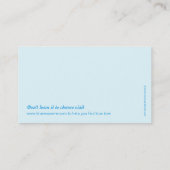 仲人の結婚相談所の青い名刺 名刺 (裏面)