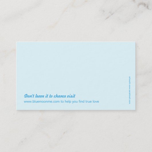 仲人の結婚相談所の青い名刺 名刺 (裏面)