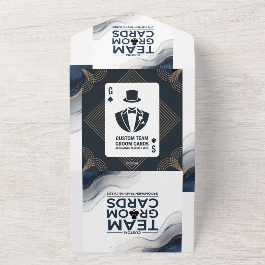 仲人ドラフトトレーディングカード、仲人へのプロポーズ オールインワン招待状 (外側)