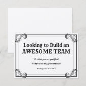 仲人依頼 ヴィンテージスタイルの建物でチームを構築する 招待状 (正面/裏面)