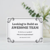 仲人依頼 ヴィンテージスタイルの建物でチームを構築する 招待状 (スタンド正面)