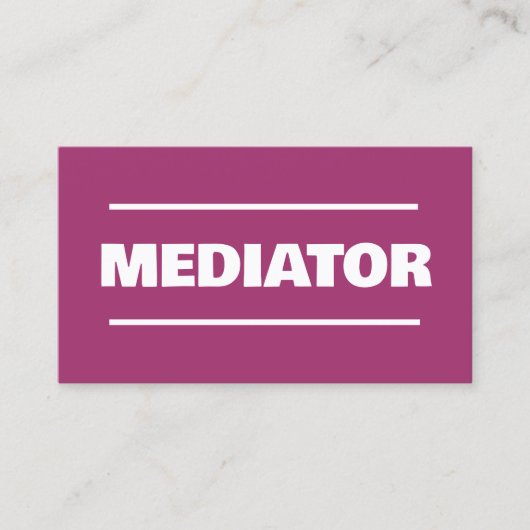 仲介者の法的 名刺 (正面)