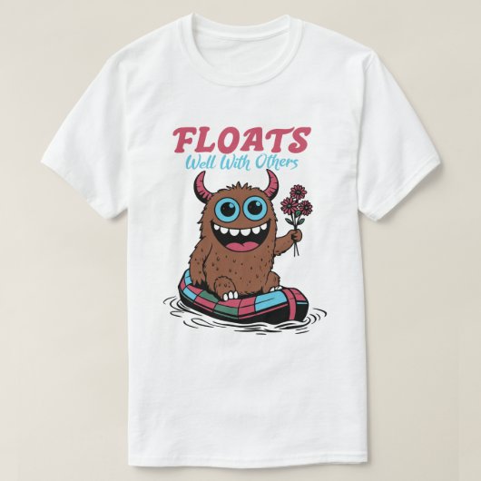 仲良く浮きます Tシャツ (デザイン正面)