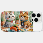 「仲良し猫の寿司時間（Cat Friends' Sushi Time）」 Case-Mate iPhoneケース (裏面 (横))