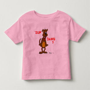 仲良し?犬のよちよち歩きリンガーTシャツ トドラーTシャツ