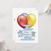 仲間からの同僚ハッピーバースデー カード (正面/裏面インサイチュ)