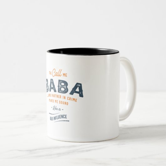 仲間が罪を犯すから馬場と呼おもしろいぶ ツートーンマグカップ (正面右)