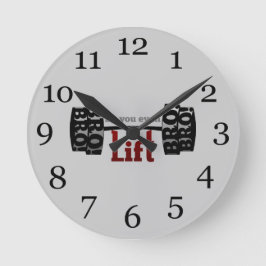 仲間のバーバルベルも持ち上げる？ ラウンド壁時計