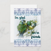 仲間のブルーバード・スモールでよかった サンキューカード (正面/裏面)