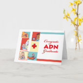 仲間の看護学の学位のお祝い カード (黄色い花)