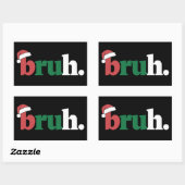 仲間ネタ 面白いフレーズ 兄貴へのクリスマス挨拶 長方形シール (シート)