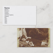 仲間、c.1843-47 (塩味のペーパープリントからの 名刺 (正面/裏面)