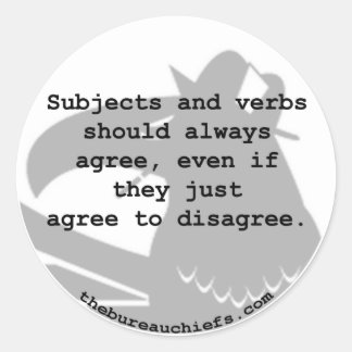 件名と動詞のステッカー ラウンドシール