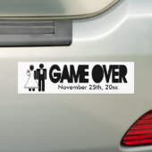 任せました-あなた自身の文字を加えて下さい バンパーステッカー (車上)