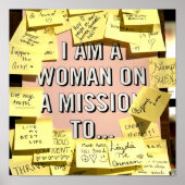 任務に就いたやる気を起こさせる女性 ポスター (正面)