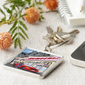 任務の喜劇的なデザイン キーホルダー (側面)