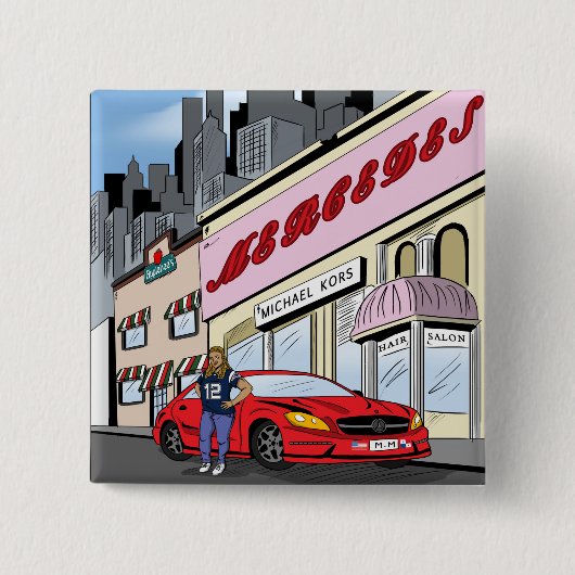 任務の喜劇的な芸術のスタイル 缶バッジ (正面)