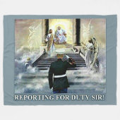 任務の報告は フリースブランケット (正面(横))