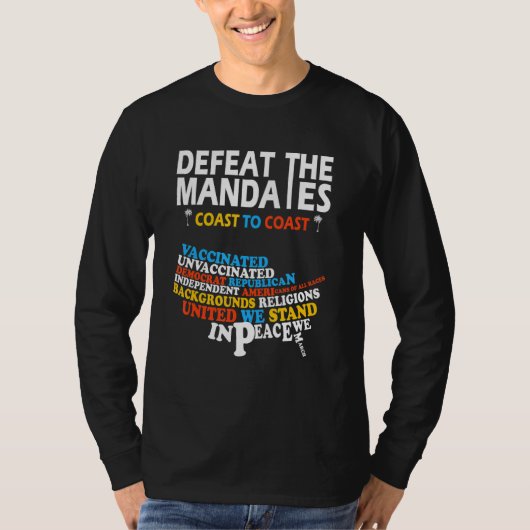 任務を破るアンチワクチン接種ラ敗北 Tシャツ (正面)