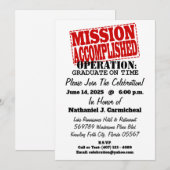 任務完了!予定通り卒業しようぜ 招待状 (正面/裏面)