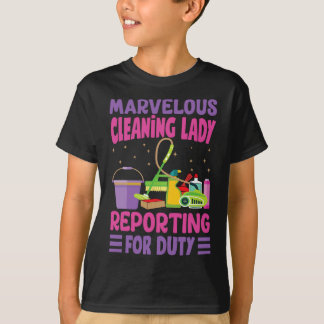 任務遂行!素晴らしいお掃除レディ - 冗談 Tシャツ