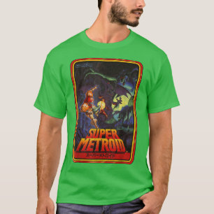 任天堂すごいメトロイド漢字ポスタースタイルグラフィック Tシャツ