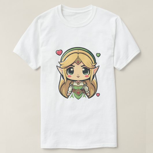 任天堂 ゼルダの伝説 ゼルダ姫 ちびキャラ Tシャツ (デザイン正面)