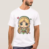 任天堂 ゼルダの伝説 ゼルダ姫 ちびキャラ Tシャツ (正面)