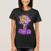 任天堂Splatoon Squid Kid Pink Splat Graphic T S