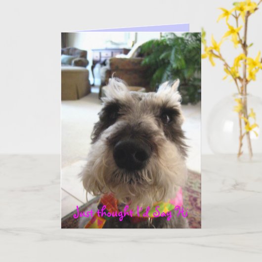 任意こんにちはの挨拶状 カード (黄色い花)