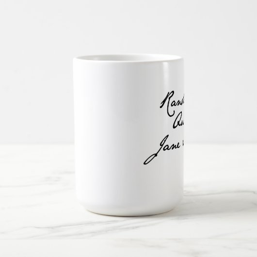 任意にジェーンAustenのマグを引用します コーヒーマグカップ (中央)