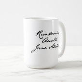 任意にジェーンAustenのマグを引用します コーヒーマグカップ (正面右)