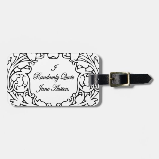 任意に引用文ジェーンAusten ラゲッジタグ (正面横)