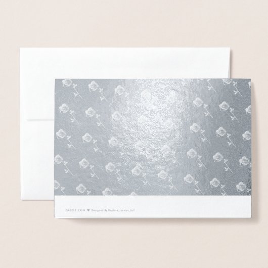 任意のアニバーサリーシルバーバラフォトフレーム空白の 箔カード (裏面封筒付き)