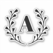 任意のイニシャルリースカスタムモノグラム シール (正面)