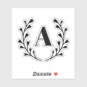 任意のイニシャルリースカスタムモノグラム シール (シート)