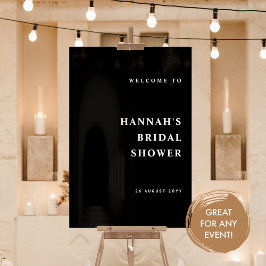 任意のイベントとエレガントウェルカムモダンブラック アクリルサイン