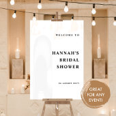 任意のイベントとエレガントウェルカムモダンホワイト アクリルサイン