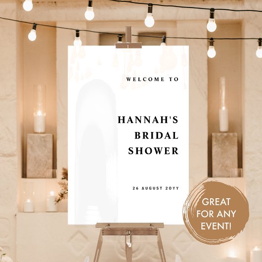 任意のイベントとエレガントウェルカムモダンホワイト アクリルサイン