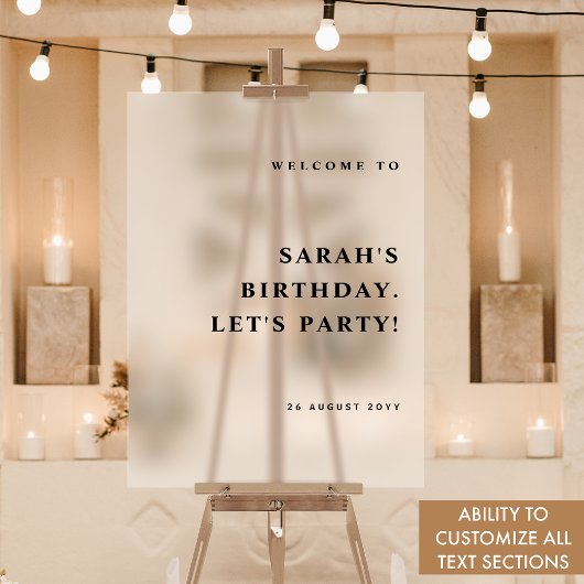 任意のイベントとエレガント歓迎モダン霜 アクリルサイン