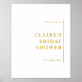 任意のイベントエレガントホイル実在ウェルカムサイン 箔ポスター (正面)